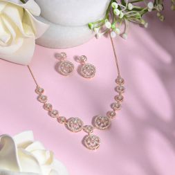 circular beauty diamond necklace set